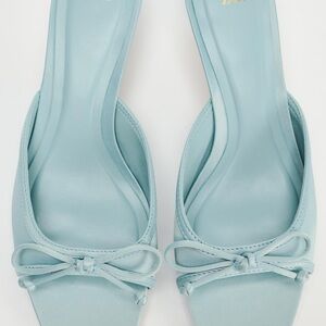 Zara Heeled Mules With Bow